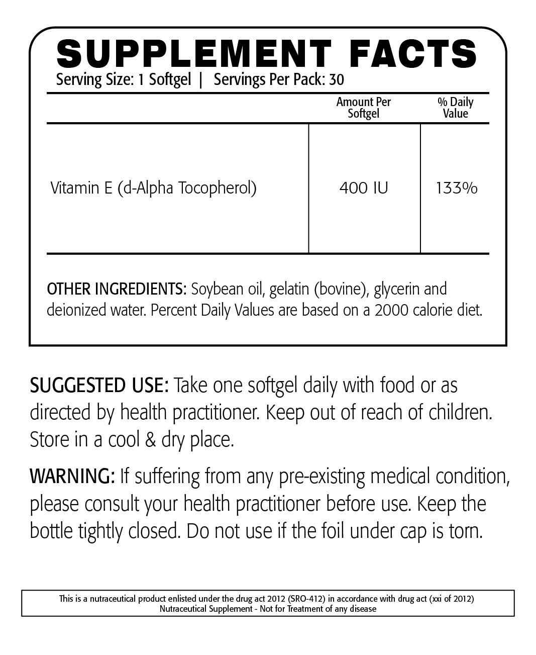 ONC E-TECH VITAMIN-E 400 IU SOFGEL