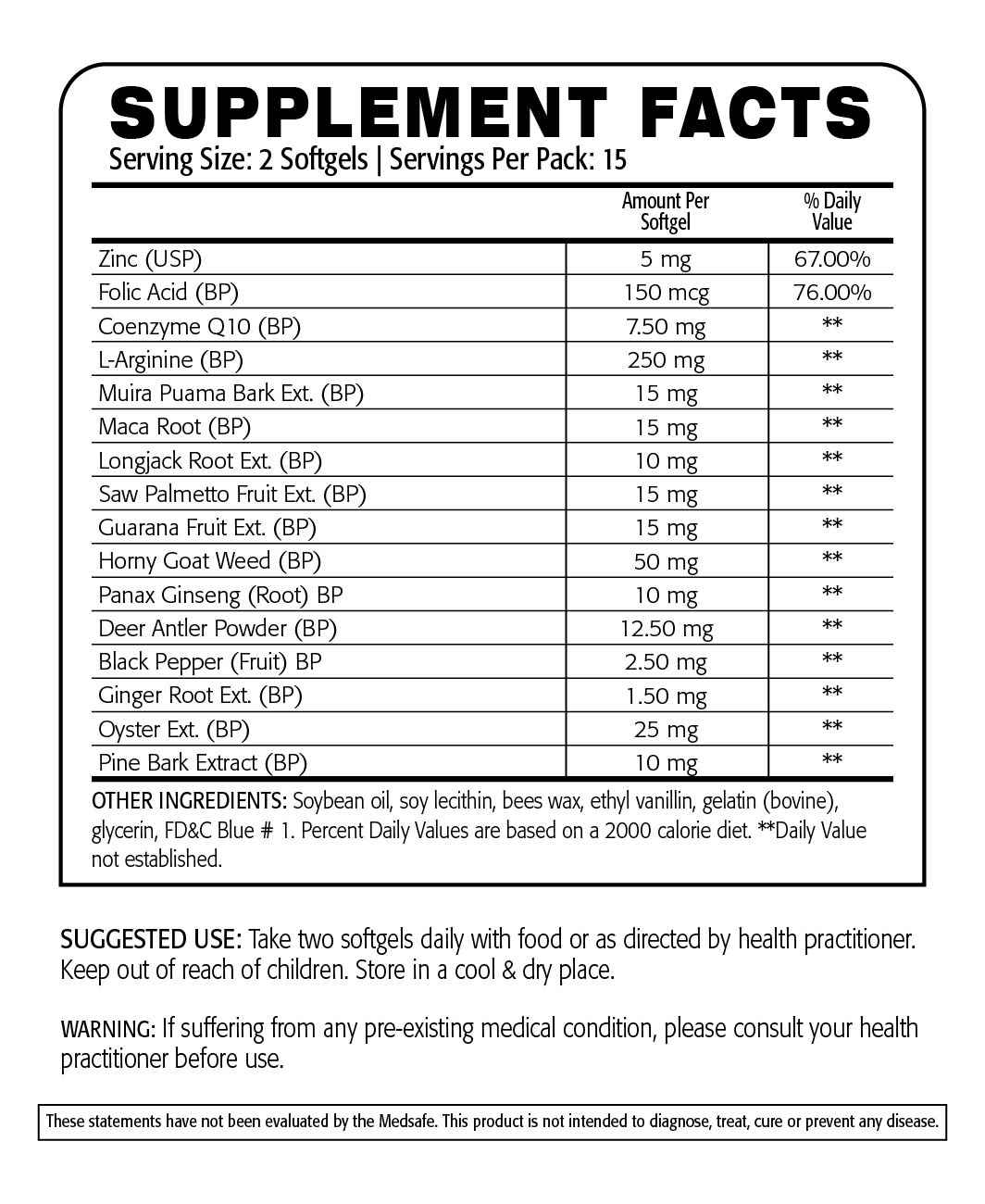 ONC PERFORMANCE FOR MEN SOFTGEL